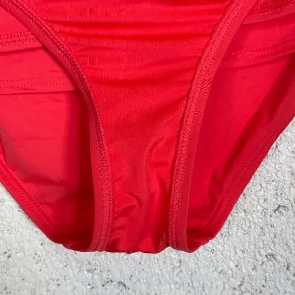 Vince Camuto Women's Draped High-Waist Bikini Bottoms - Watermelon medium $68 - Picture 8 of 10